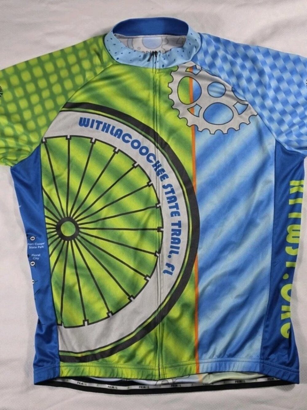 Primal Men’s Cycling Size XL Cyclist Jersey Withlacoochee Trail FL Minor Defect